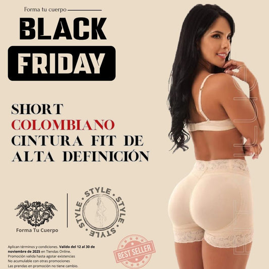 Short Colombiano CinturaFit II de Alta Definición - Envio gratis & paga en casa